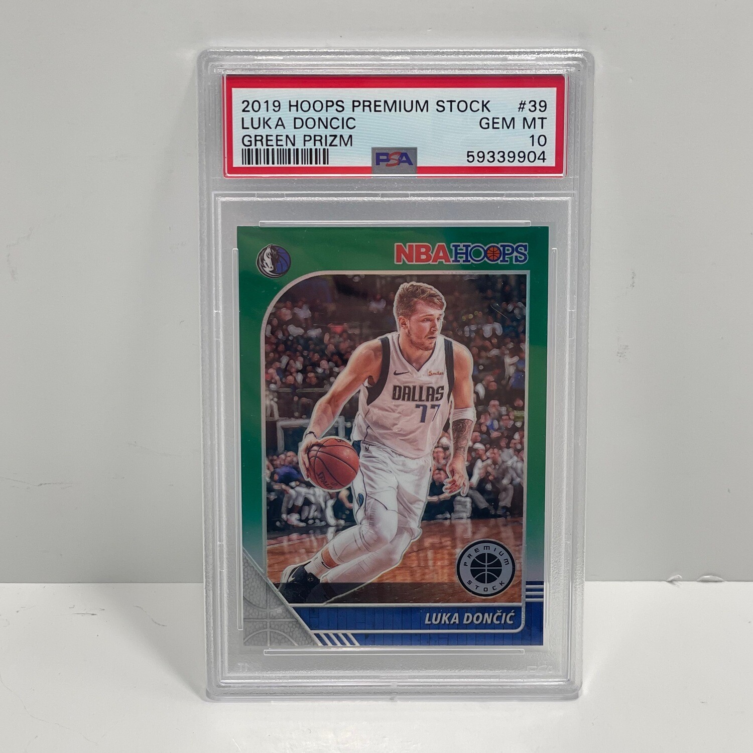2019 Panini Hoops Premium Stock Luka Doncic Green PSA 10
