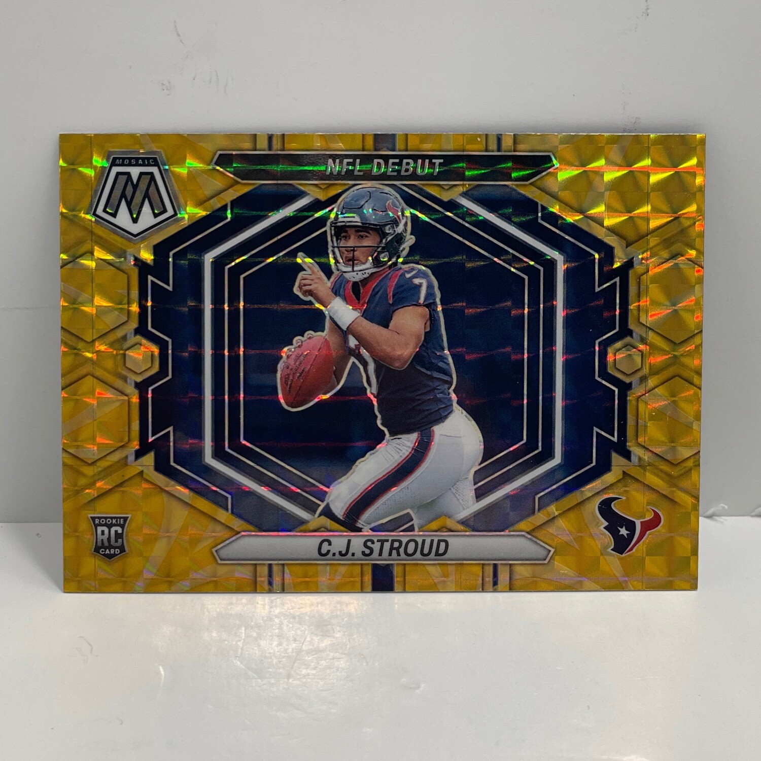 2023 Panini Mosaic Football CJ Stroud NFL Debut Yellow Reactive SP #ND-3