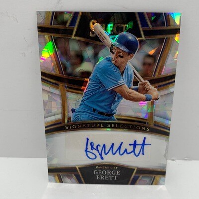 2023 Panini Select Signature Selections George Brett Cracked Ice Autograph/23