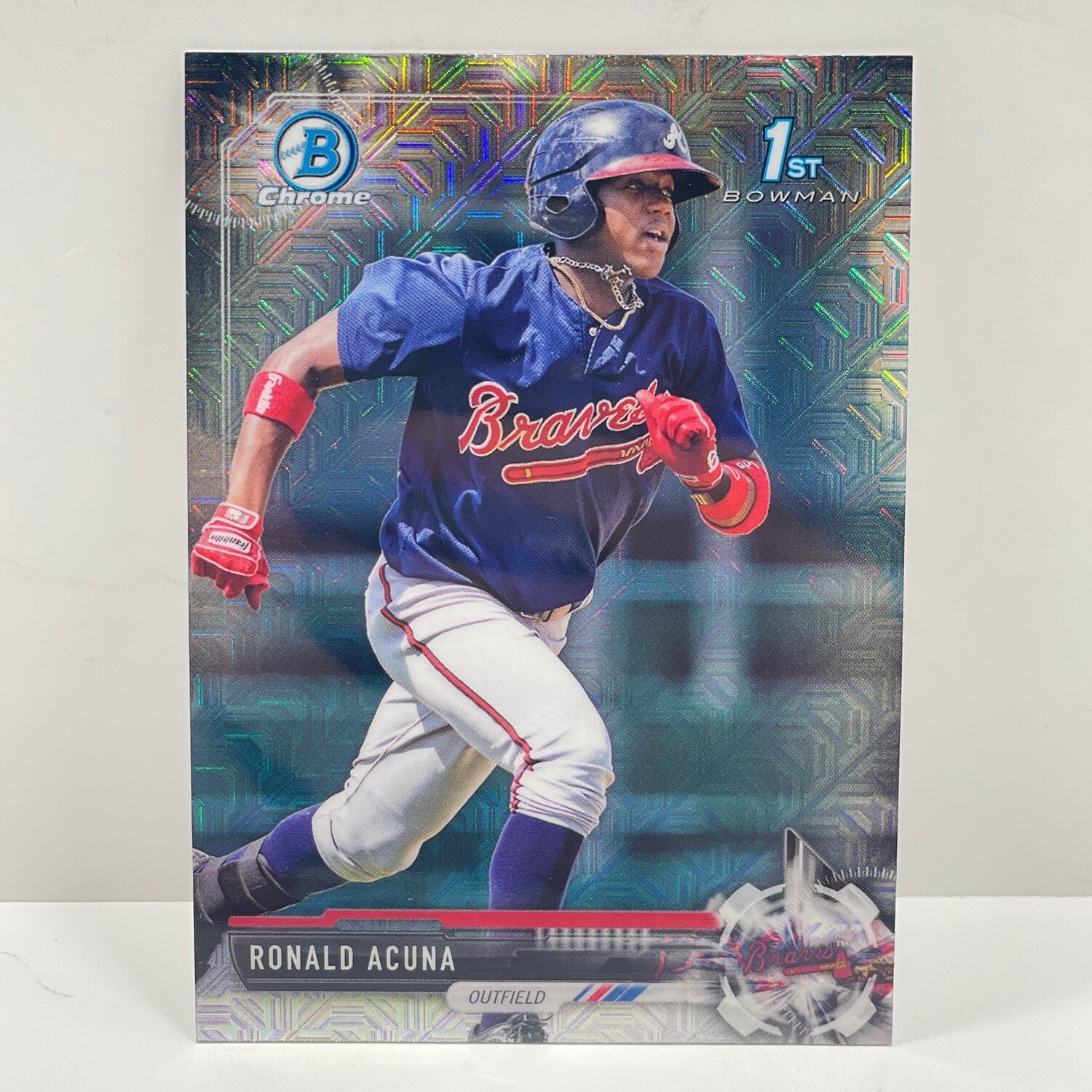 2017 Bowman Mega Box Chrome Mojo Refractor Ronald Acuna Jr 1st Bowman