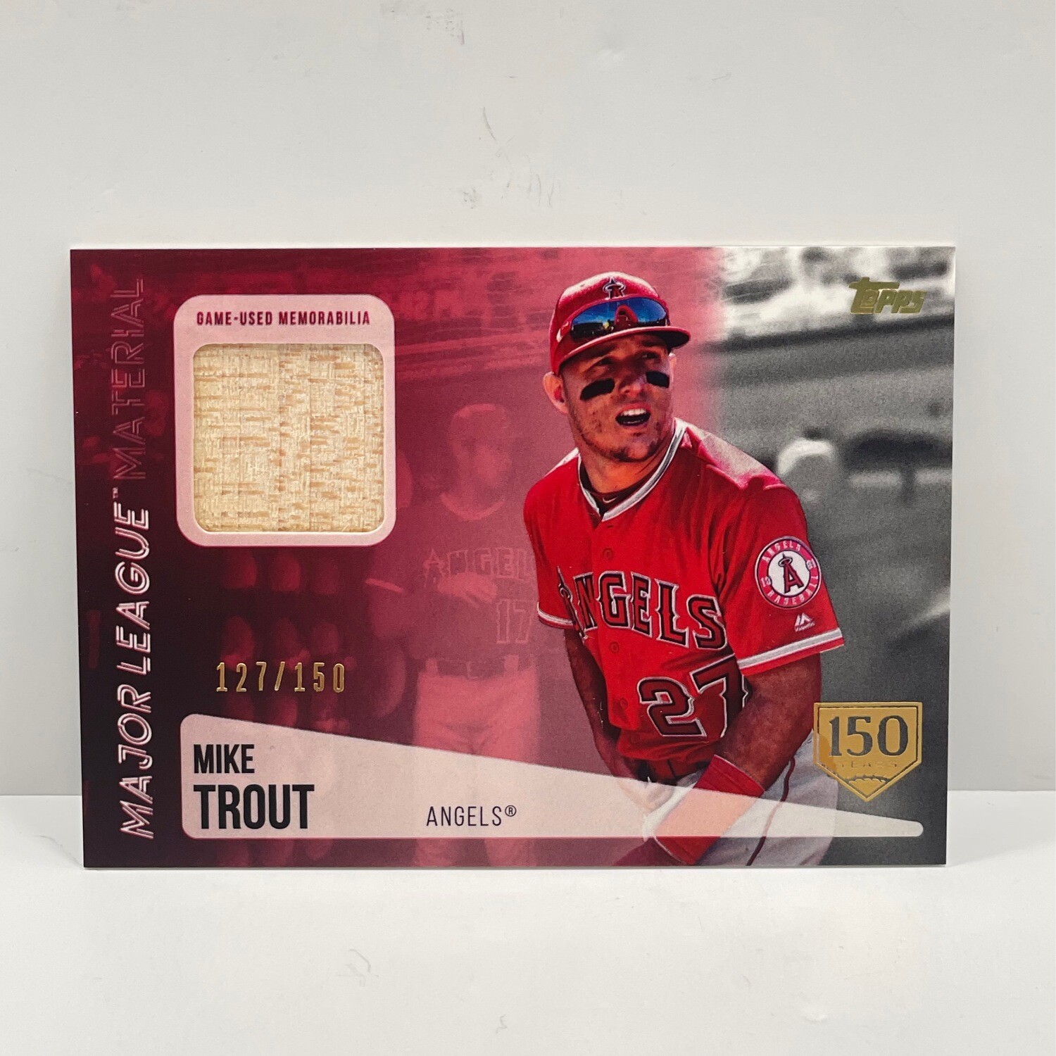 2019 Topps Series 2 Major League Material Bat Relic Mike Trout #MLM-MT /150