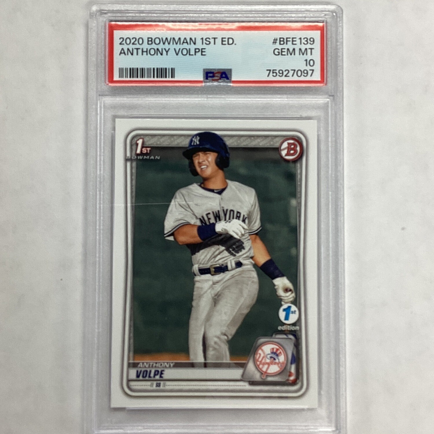 Anthony Volpe PSA 10 2020 Bowman 1st Edition 