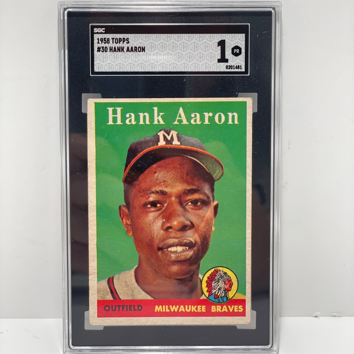 1958 Topps #30 Hank Aaron SGC 1
