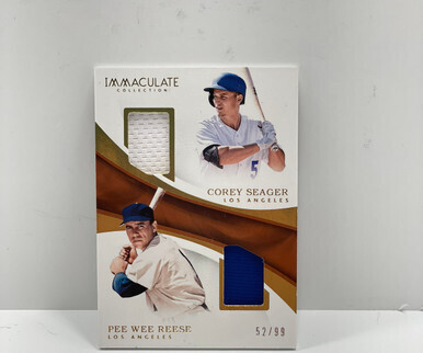 2017 Immaculate Collection #SR Corey Seager & Pee Wee Reese Dual Jersey /99