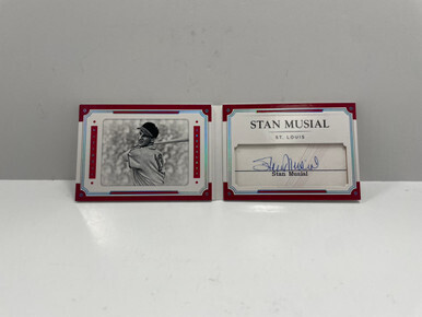 2017 National Treasures Stan Musial Legends Cuts Booklet Stats Auto /49