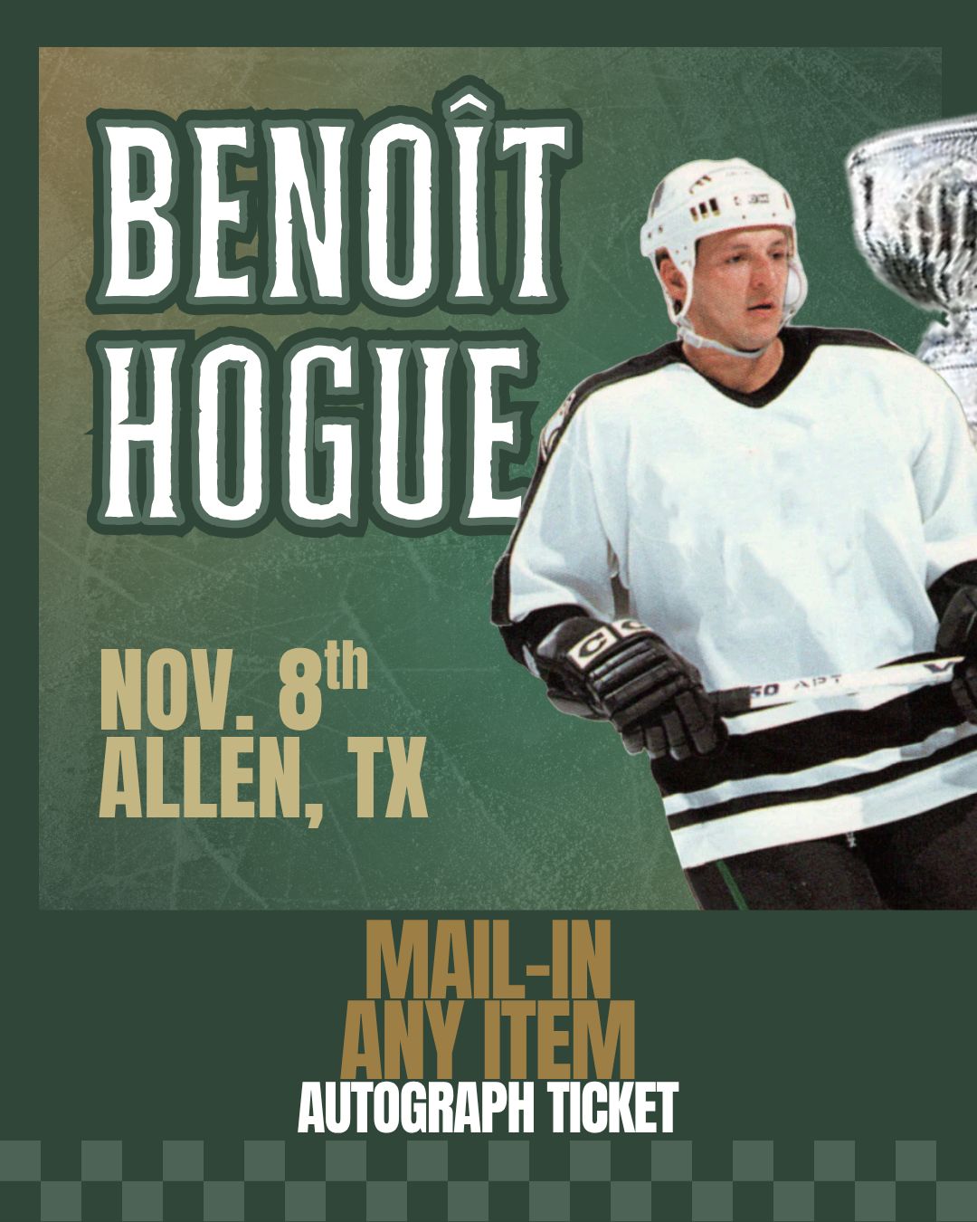 Benoit Hogue - Mail-In ANY ITEM Autograph Ticket