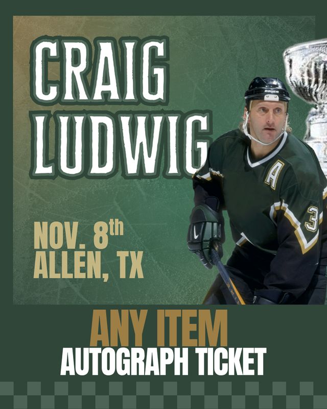 Craig Ludwig - ANY ITEM Autograph Ticket
