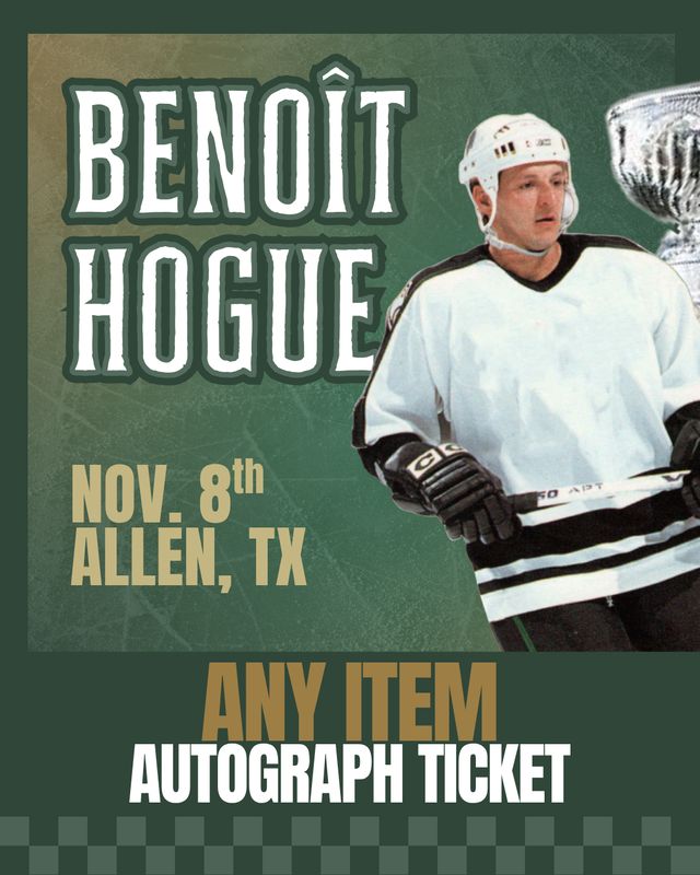 Benoit Hogue - ANY ITEM Autograph Ticket
