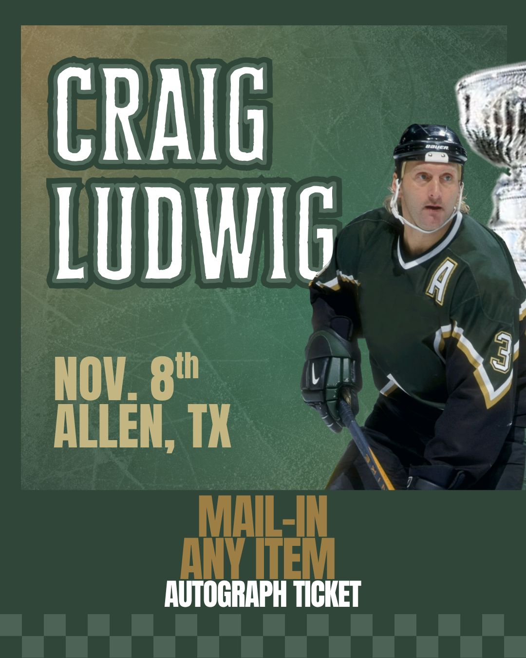 Craig Ludwig - Mail-In ANY ITEM Autograph Ticket