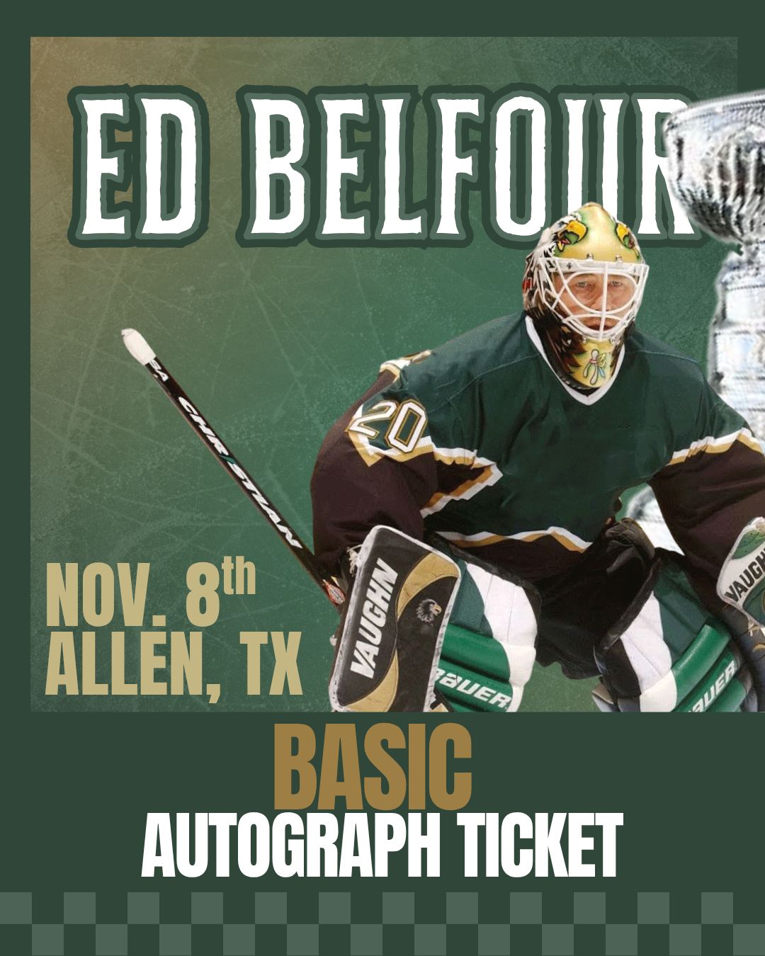 Ed Belfour - At the Show BASIC Autograph Ticket