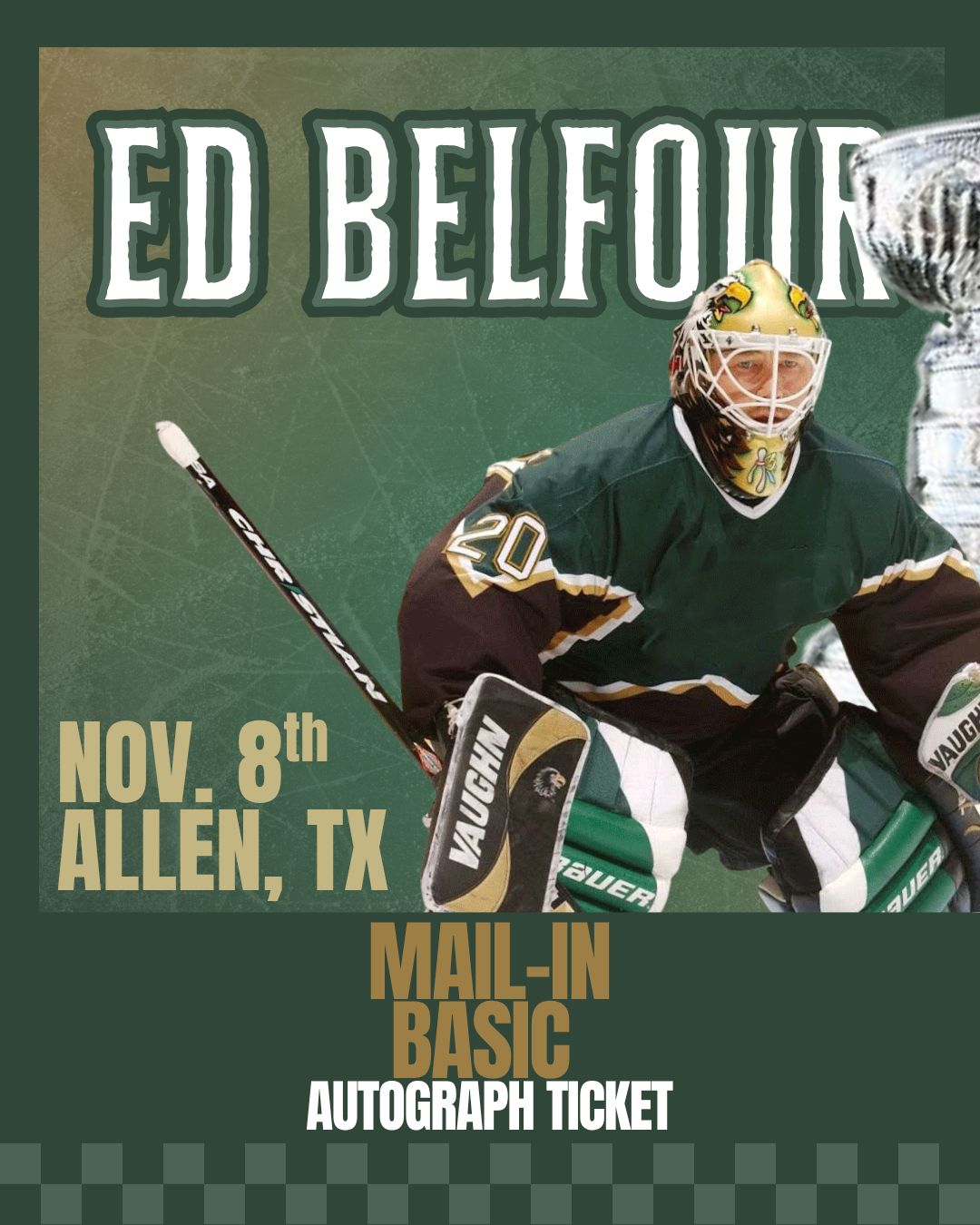 Ed Belfour - Mail-In BASIC Autograph Ticket
