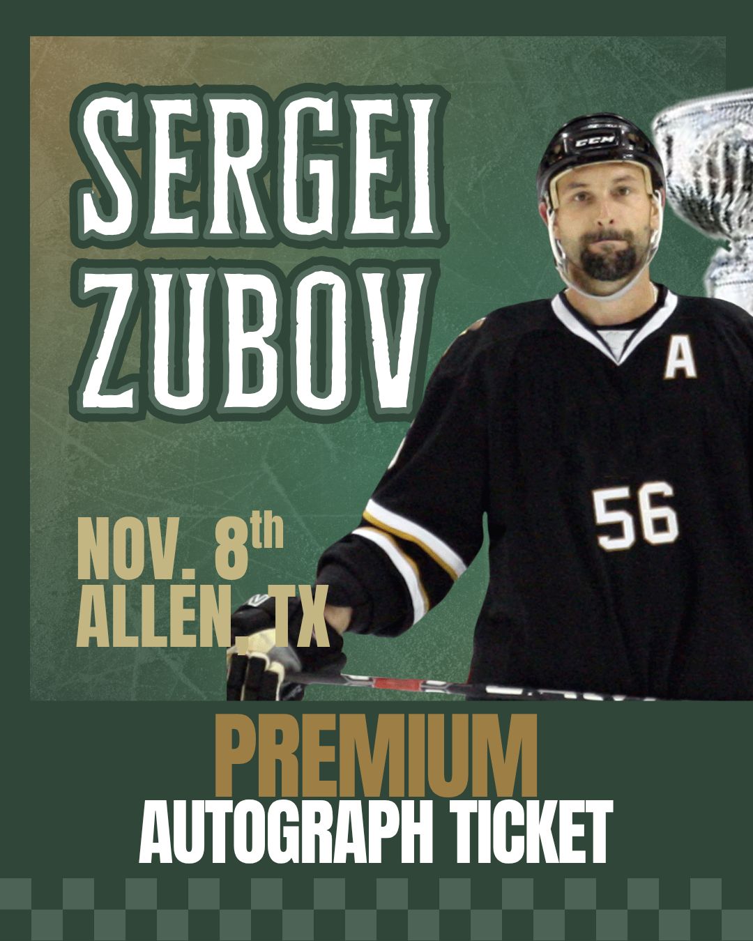 Sergei Zubov - At the Show PREMIUM Autograph Ticket