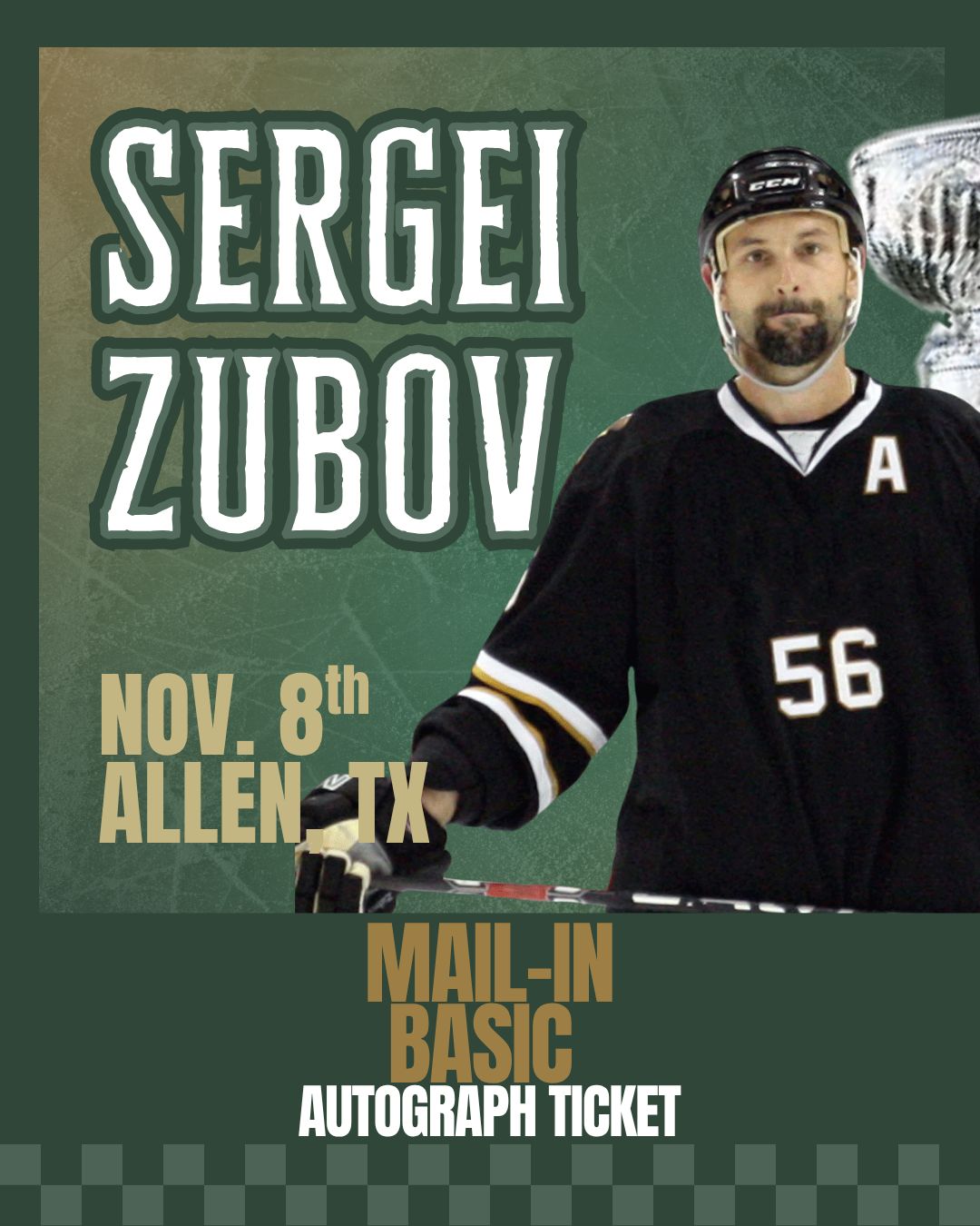Sergei Zubov - Mail-In BASIC Autograph Ticket