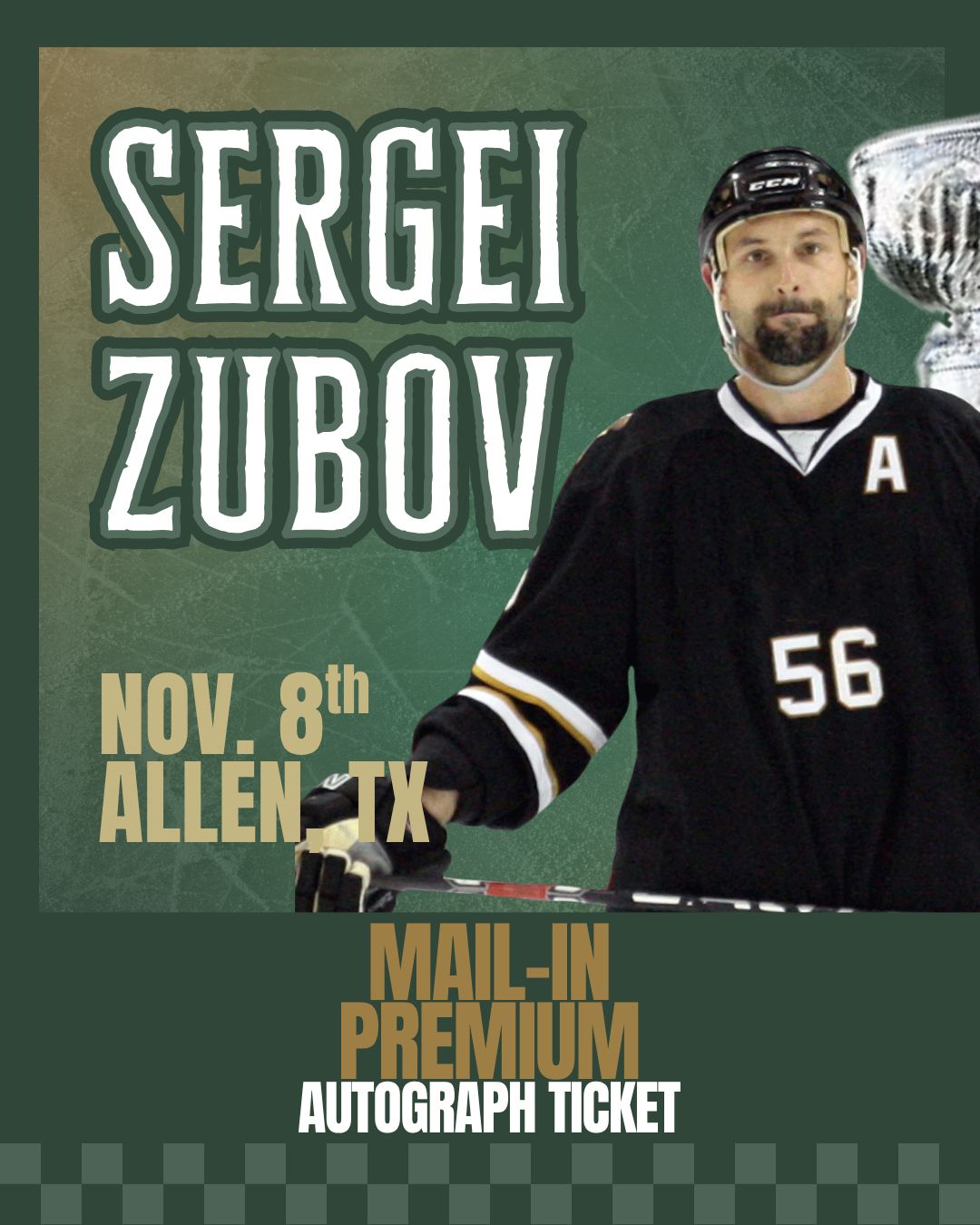 Sergei Zubov - Mail-In PREMIUM Autograph Ticket