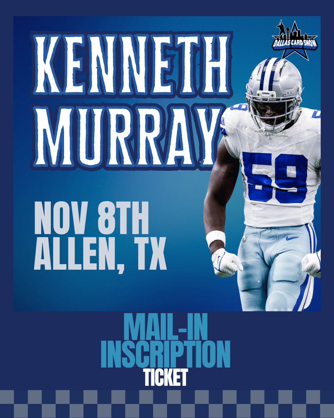 Kenneth Murray - Mail-In INSCRIPTION Ticket UP TO 3 WORDS