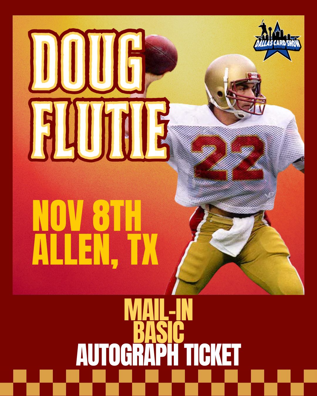 Doug Flutie - Mail-In BASIC Autograph Ticket