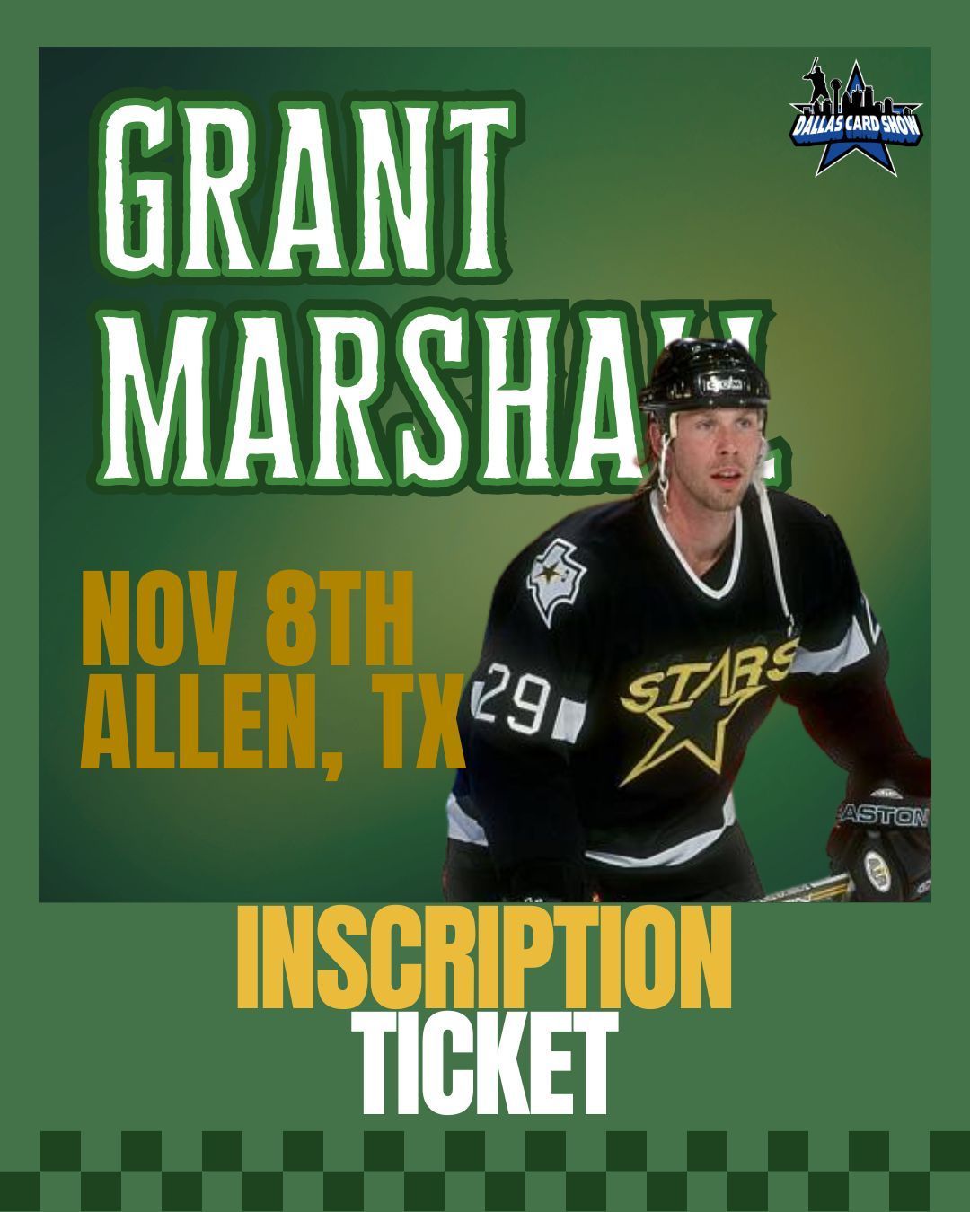 Grant Marshall - INSCRIPTION Ticket Grant Marshall - INSCRIPTION Ticket