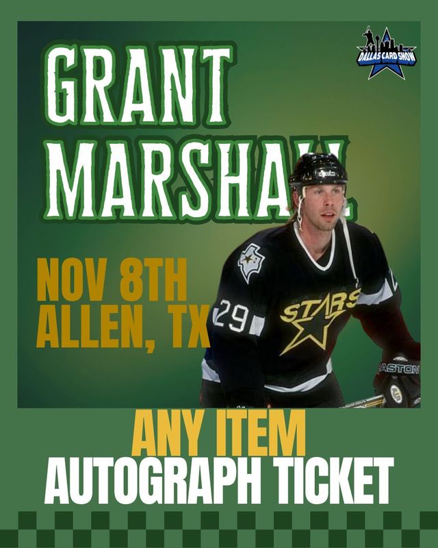 Grant Marshall - ANY ITEM Autograph Ticket