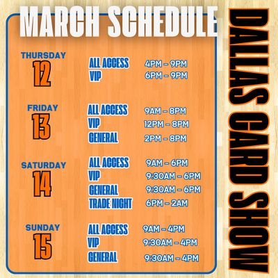 March 12-15, 2026 Dallas Card Show