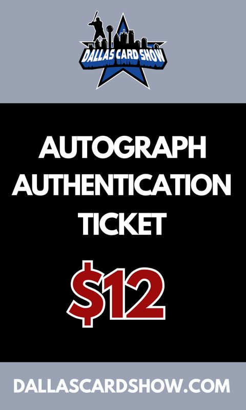 BAS or JSA or PSA Autograph WITNESS Authentication Ticket