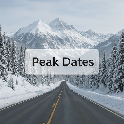 Peak Dates (Dec 20–Jan 5, Jan 14–18, Feb 11–15)