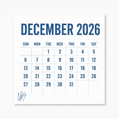 December, 2026 Lift Tickets