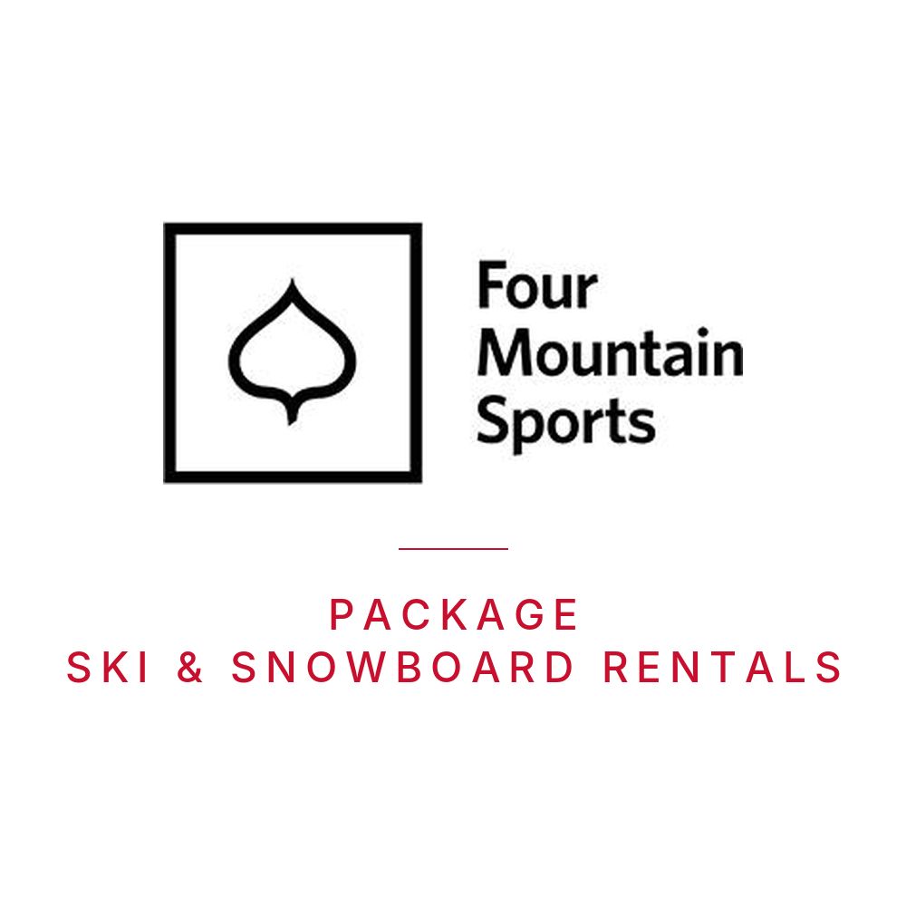 Four Mountain Sports Package Rental, Child (ages 12 &amp; Under), Ski / Snowboard Package w/ Helmet