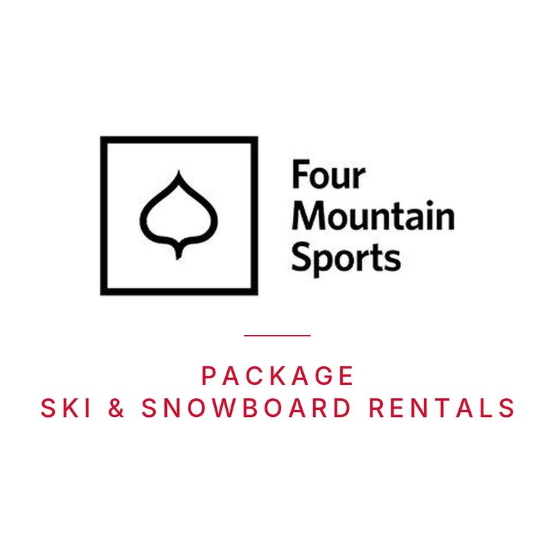 Four Mountain Sports Package Rental, Child (ages 12 &amp; Under), Ski / Snowboard Package w/ Helmet