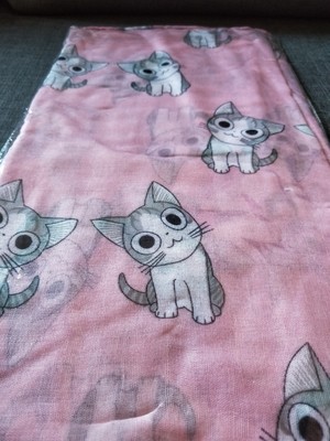 Pink cat scarf