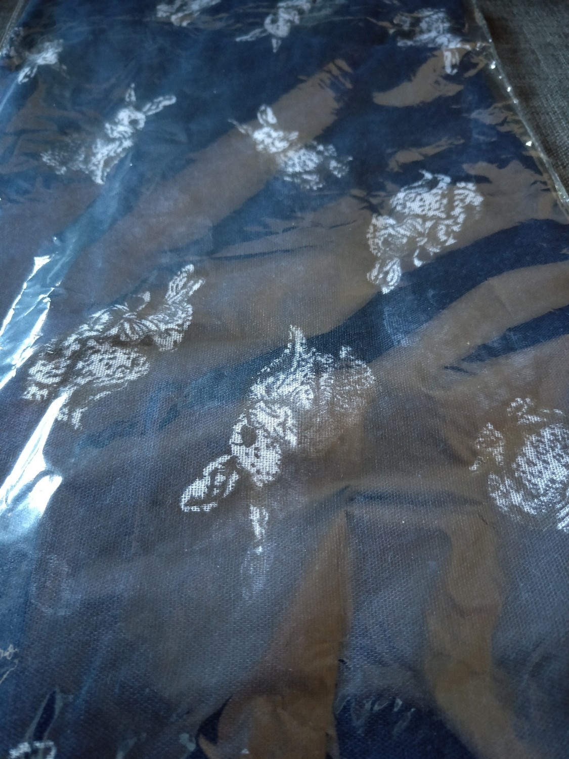 Navy blue bunny scarf
