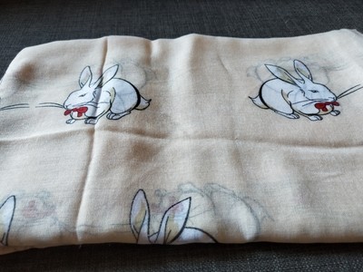 cream bunny scarf