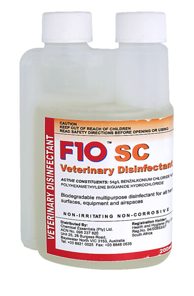 F10 Disinfectant - 200 Ml bottles