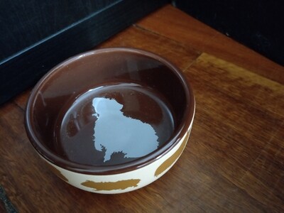 Trixie Ceramic Bowl  with motif Guinea Pig brown