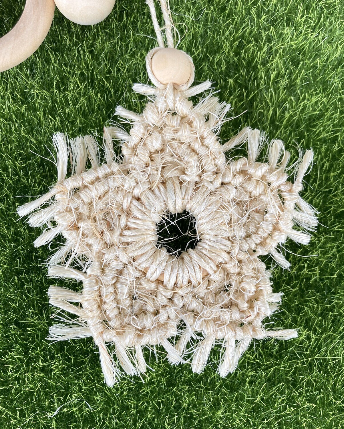 star with bead and hanging loop