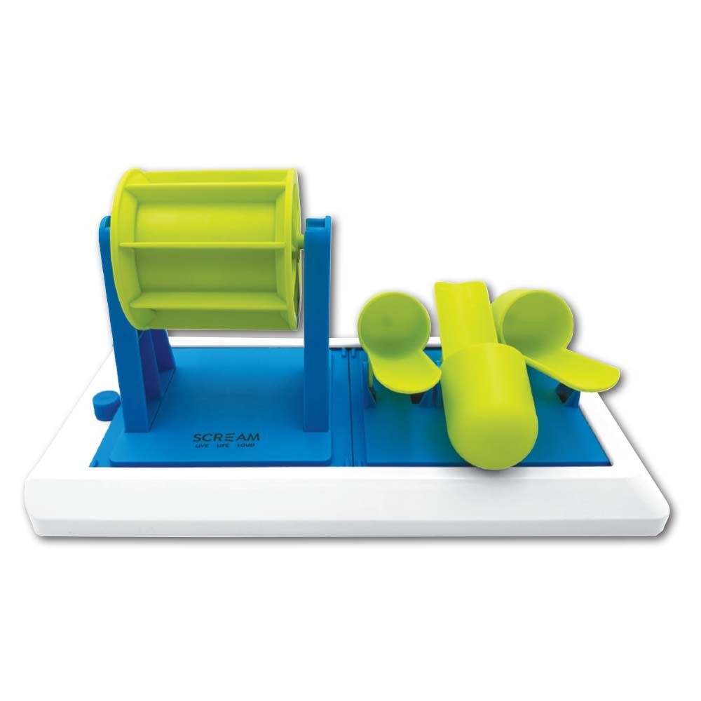 Scream® INTERACTIVE DOG FUN TREAT BARREL Loud Green / Blue 31.5x15.5cm