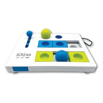 Scream® INTERACTIVE CAT BRAIN TEASER Loud Green/ Blue 25x19cm