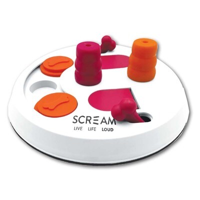 Scream® INTERACTIVE DOG FLIP PUZZLE BOARD Loud Pink / Orange 23.2x7.2cm