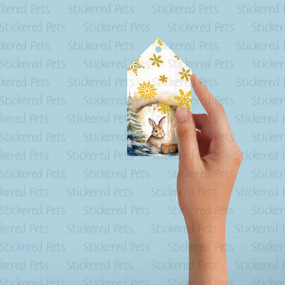 Stickered pets Bunny Gift tags - pack of 5