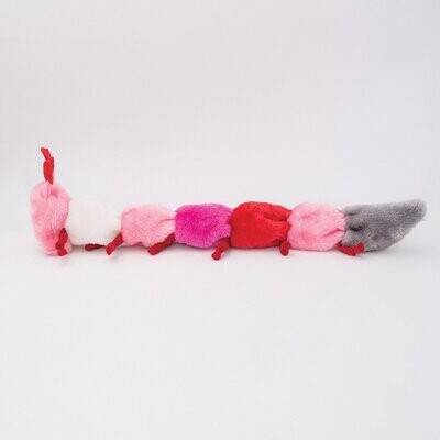 Zippy Paws CATERPILLAR LARGE w/SQUEAKERS Pink 50.5x7.5cm