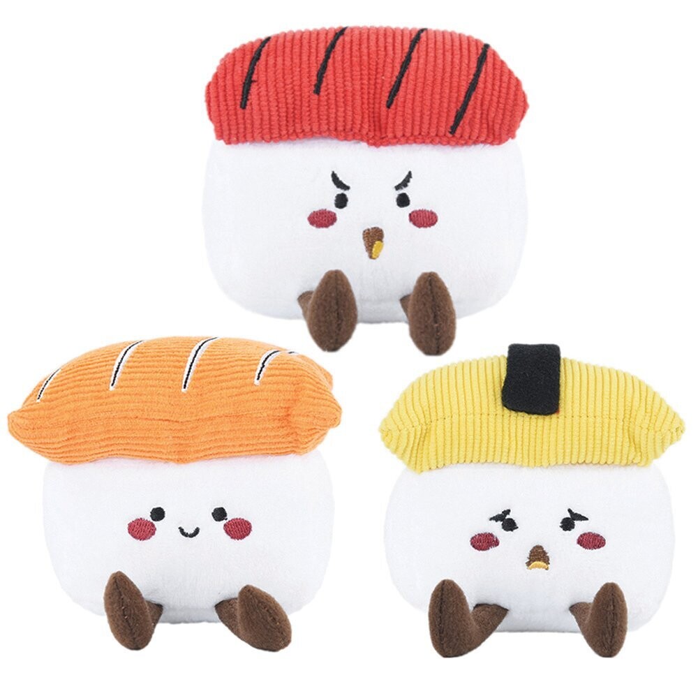 HugSmart FUZZY FRIENDZ DOG TOY FOODIE JAPAN SUSHI SET 24x5x7cm