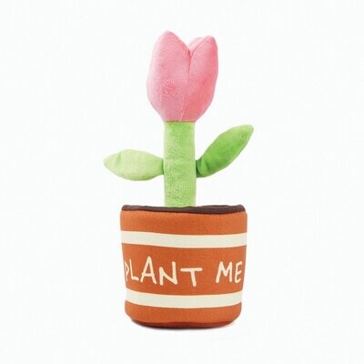 HugSmart FUZZY FRIENDZ DOG TOY PUPPY GARDEN TULIP 27x12x12cm