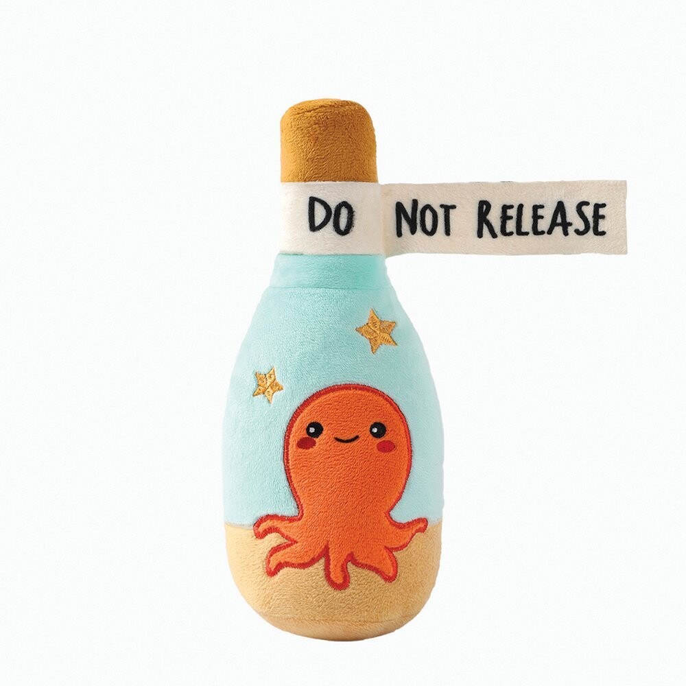 HugSmart FUZZY FRIENDZ DOG TOY BEACH DAZE DRIFT BOTTLE 23.6x11x9cm
