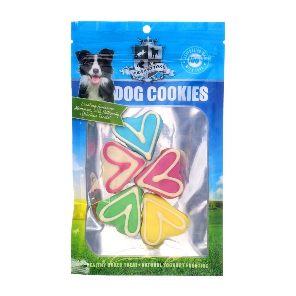 Huds and Toke LITTLE DOGGY LOVE HEART COOKIES 5pk - 4cm