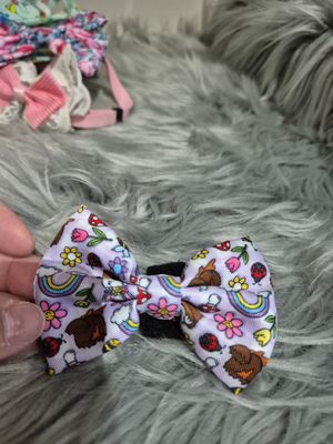 Big and little  dog bunny bow