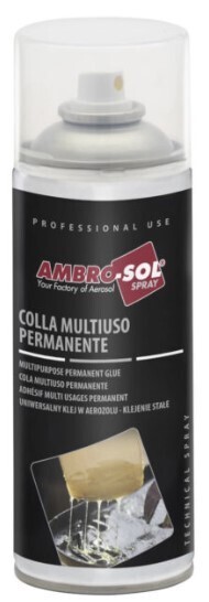 Colla spray multiuso permanente 400ml AMBRO-SOL cod. I254