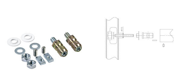 Fissaggio singolo per maniglione NYLON COMUNELLO F0038
