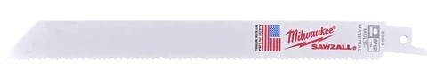 Lame universali legno - metallo - plastica MILWAUKEE 200 x 8/12 TPI  - 5 pcs cod. 48005093