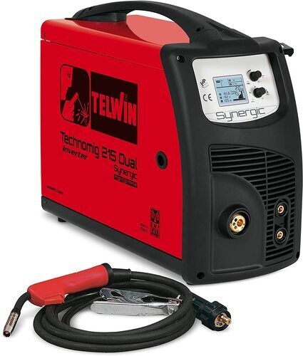Saldatrice inverter multiprocesso TELWIN TECHNOMIG 215 DUAL SYNERGIC 230V cod. 816053