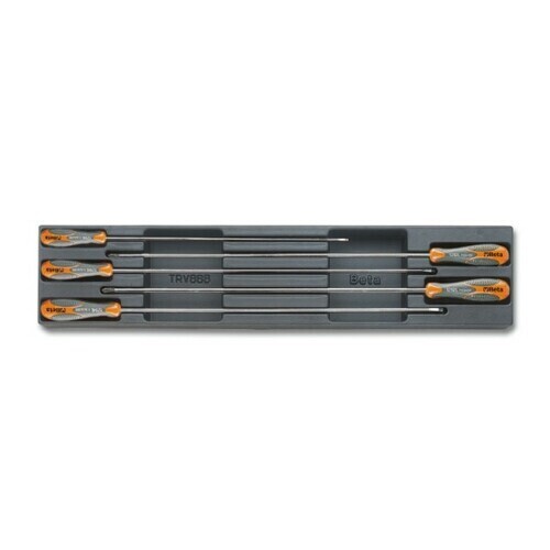 Modulo rigido  con 5 giraviti Beta Max per viti lama piatta e Phillips modello lungo BETA T183 cod. 024240183