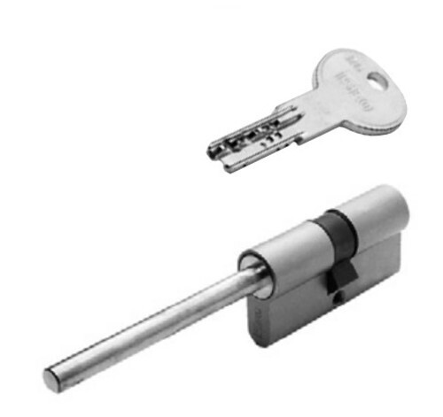 Cilindro sicurezza nichelato profilo europeo codolo 5+1 chiavi code card ISEO R6 PLUS SERIE 82R66